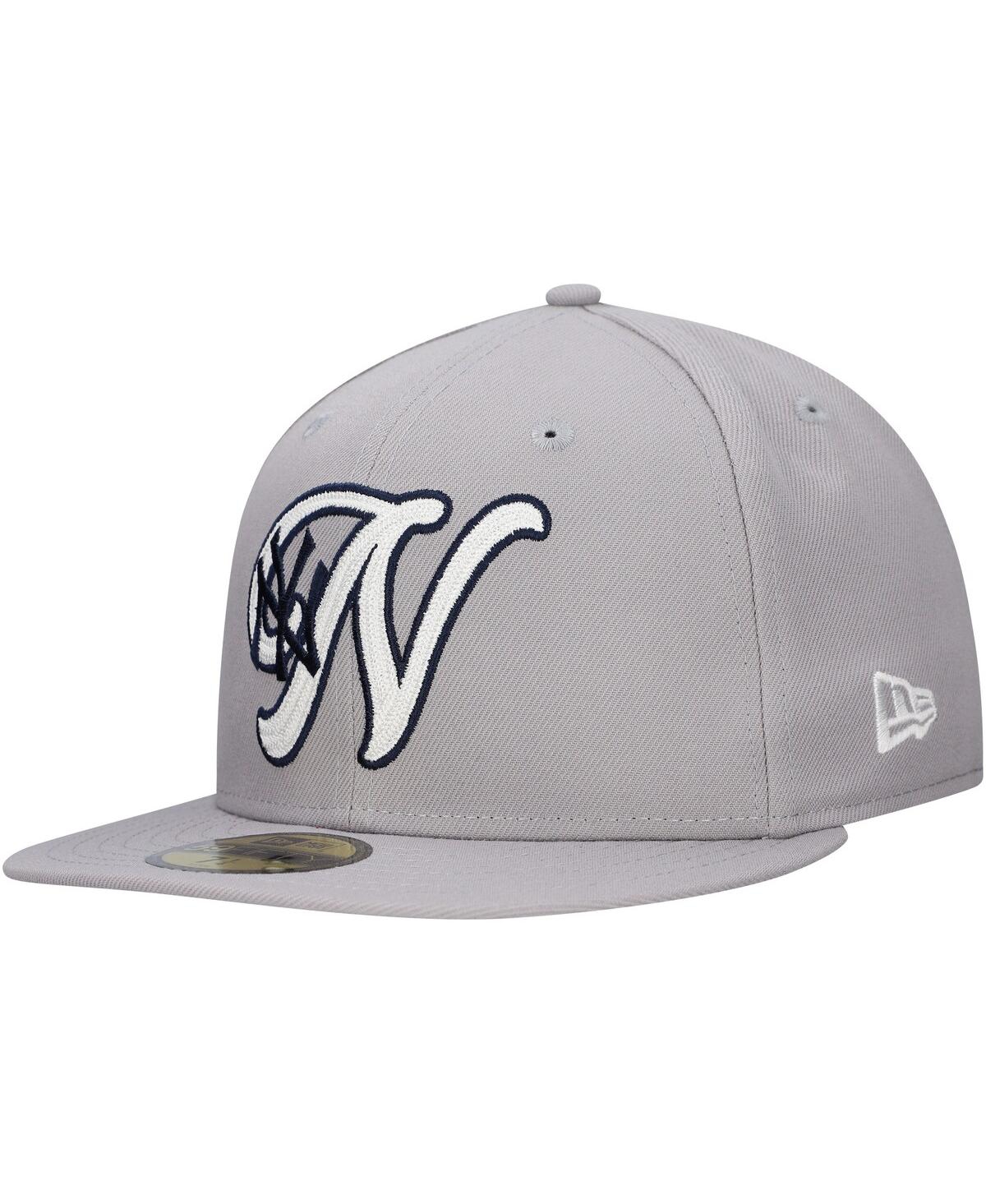 Shop New Era Men's Gray New York Yankees Duo Logo 2.0 59fifty Fitted Hat