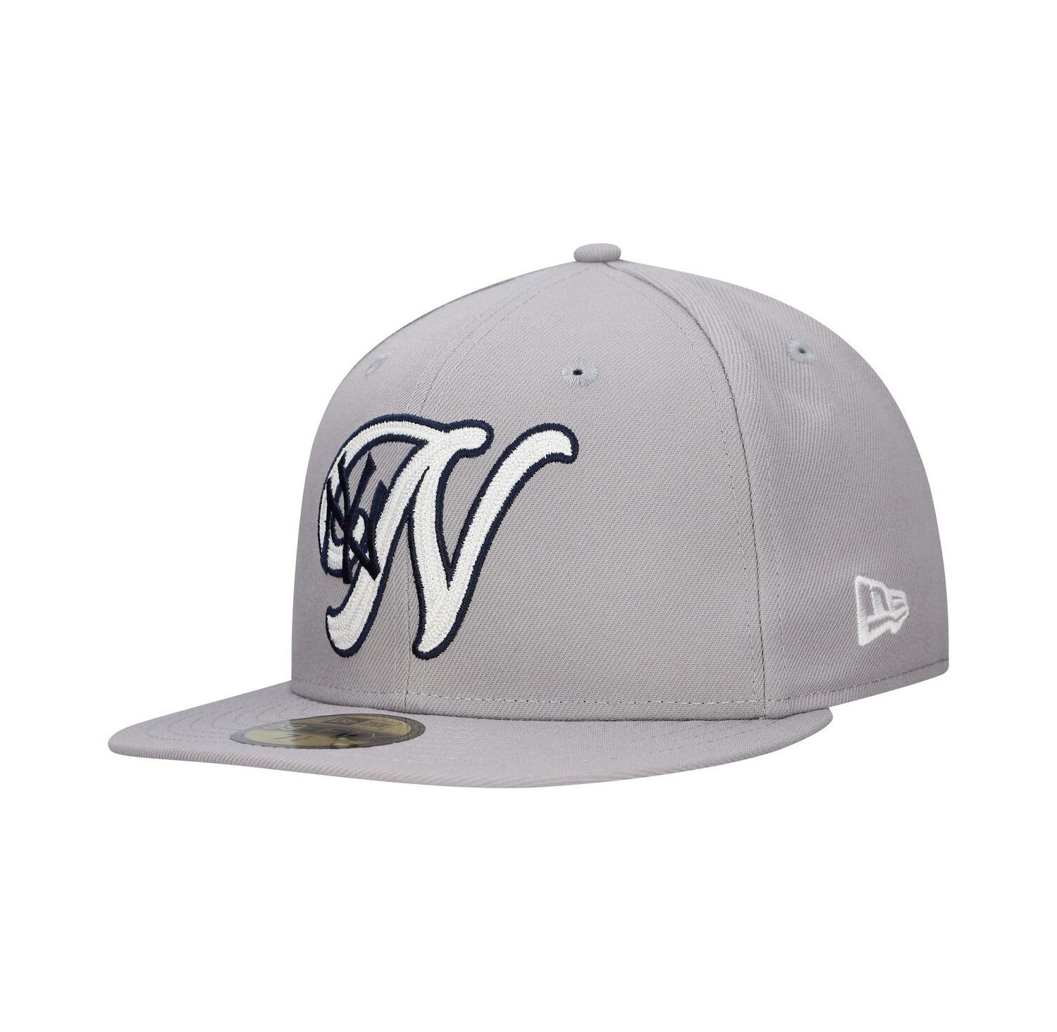 Men's Gray New York Yankees Duo Logo 2.0 59FIFTY Fitted Hat