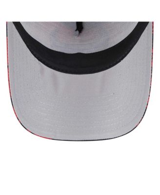 Men's Black/Red Chicago Bulls Tip Off A-Frame Trucker 9FORTY Adjustable Hat