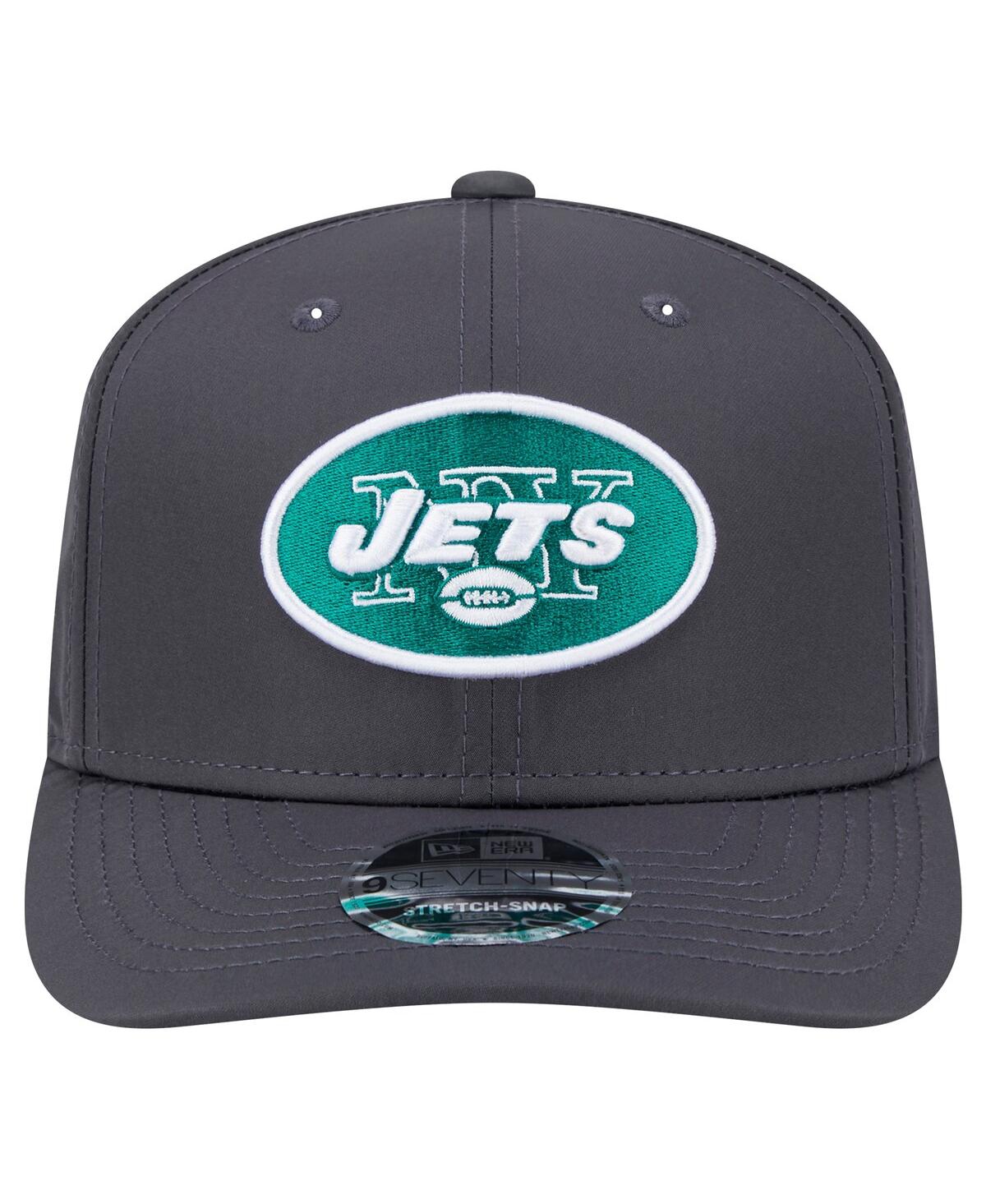 NEW ERA MEN'S GRAPHITE NEW YORK JETS MAIN 9SEVENTY STRETCH-SNAP HAT 