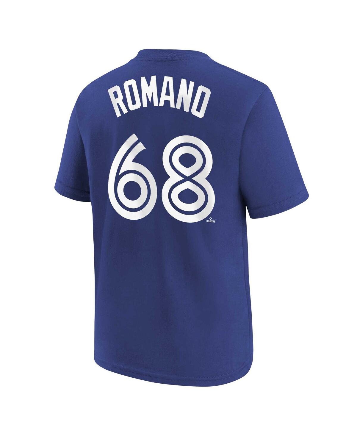 Nike Big Boys And Girls Jordan Romano Royal Toronto Blue Jays Player Name Number T-shirt In Royal