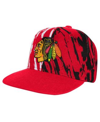 Outerstuff - Big Boys and Girls Red Chicago Blackhawks Propel Flat Brim Snapback Hat