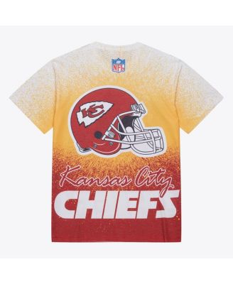 Men's White Kansas City Chiefs Team Burst Vintage Logo T-Shirt