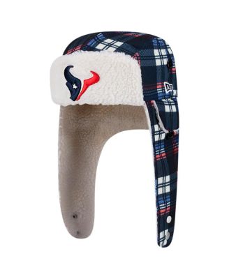 New Era - Navy Houston Texans Sideline Plaid Sherpa Trapper Hat