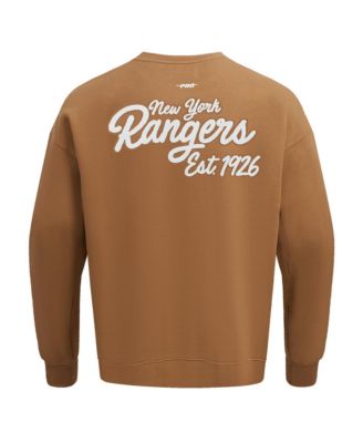 Men's Brown New York Rangers Paint the City Pullover Sweatshirt
