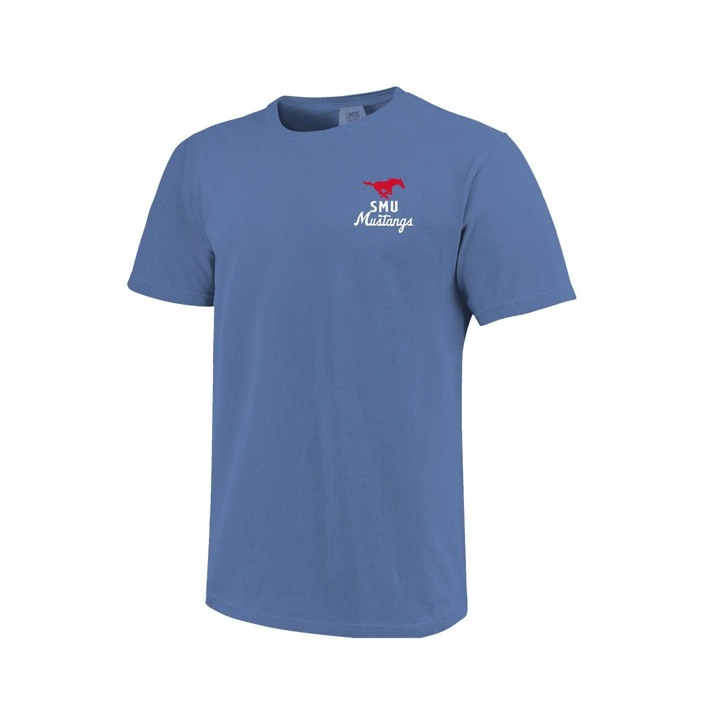 Мужская футболка Image One Royal SMU Mustangs Comfort Colors Mascot Overlay — фото 3