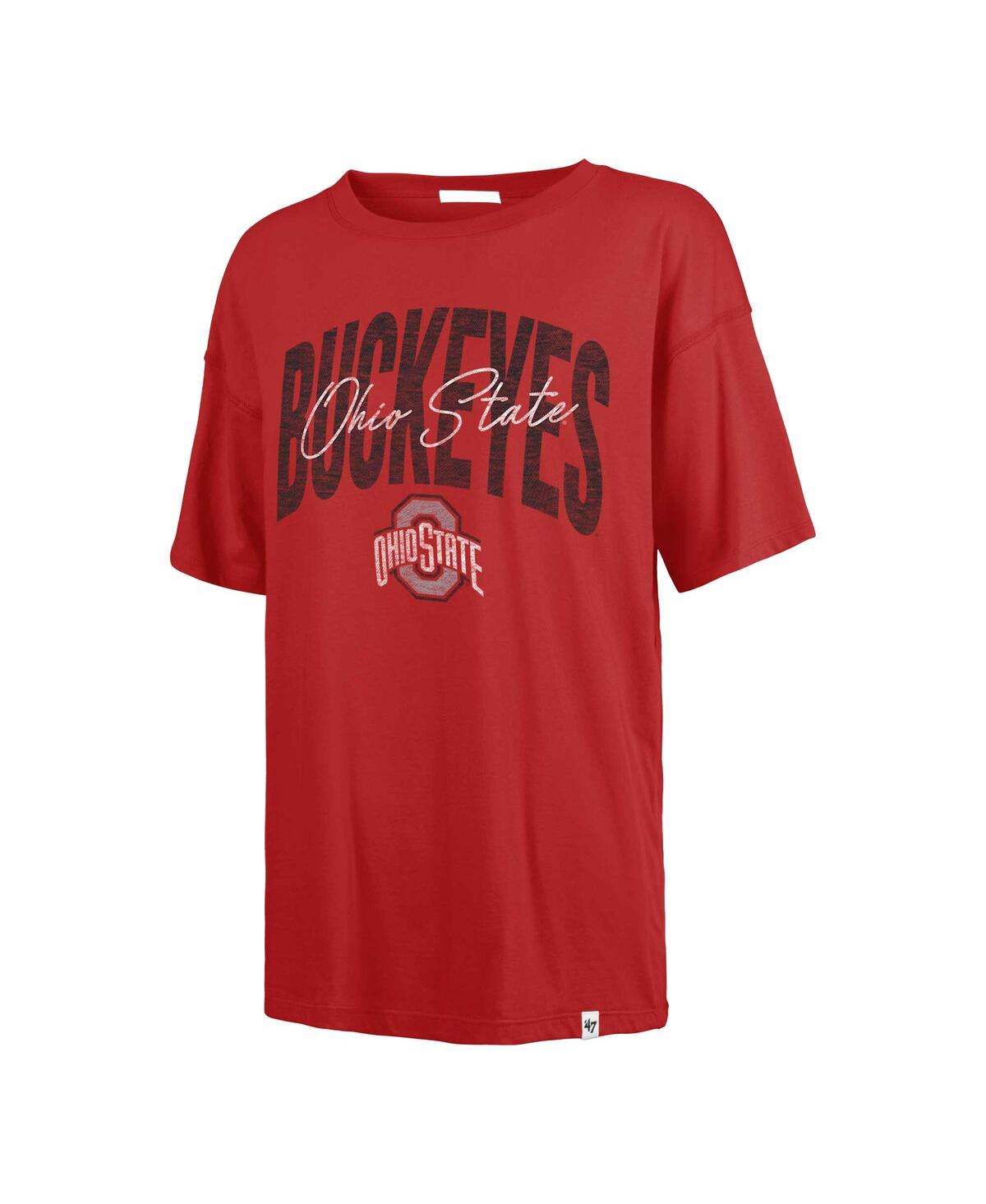 47 BRAND WOMEN'S SCARLET OHIO STATE BUCKEYES MUSE SADIE T-SHIRT 