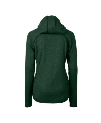 Women's Green Philadelphia Eagles Gridiron Classics Logo Mainsail Sweater Knit Full-Zip Hoodie