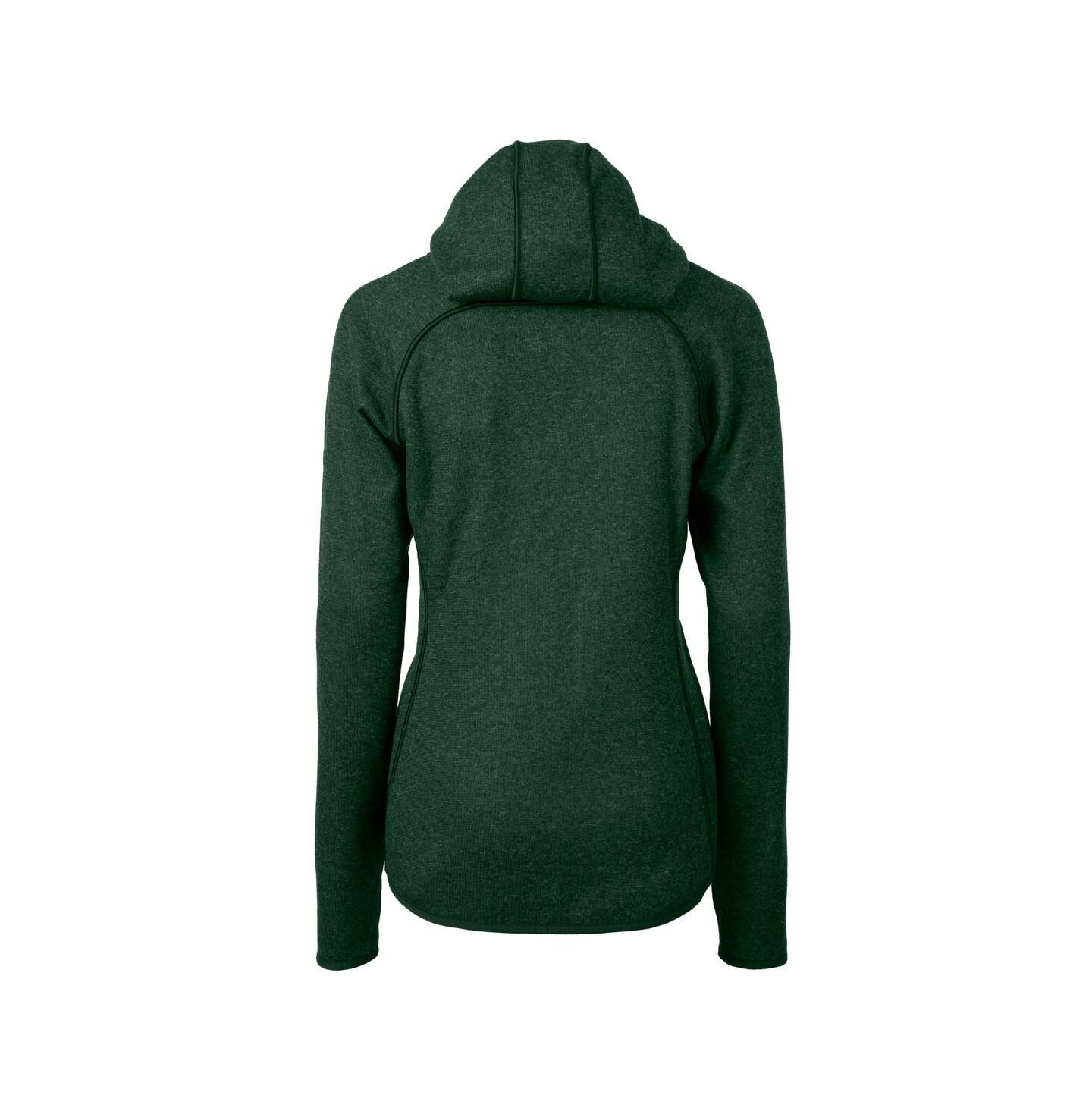 Женское худи Cutter & Buck Green Philadelphia Eagles Gridiron Classics Logo Mainsail Sweater Knit Full-Zip — фото 2