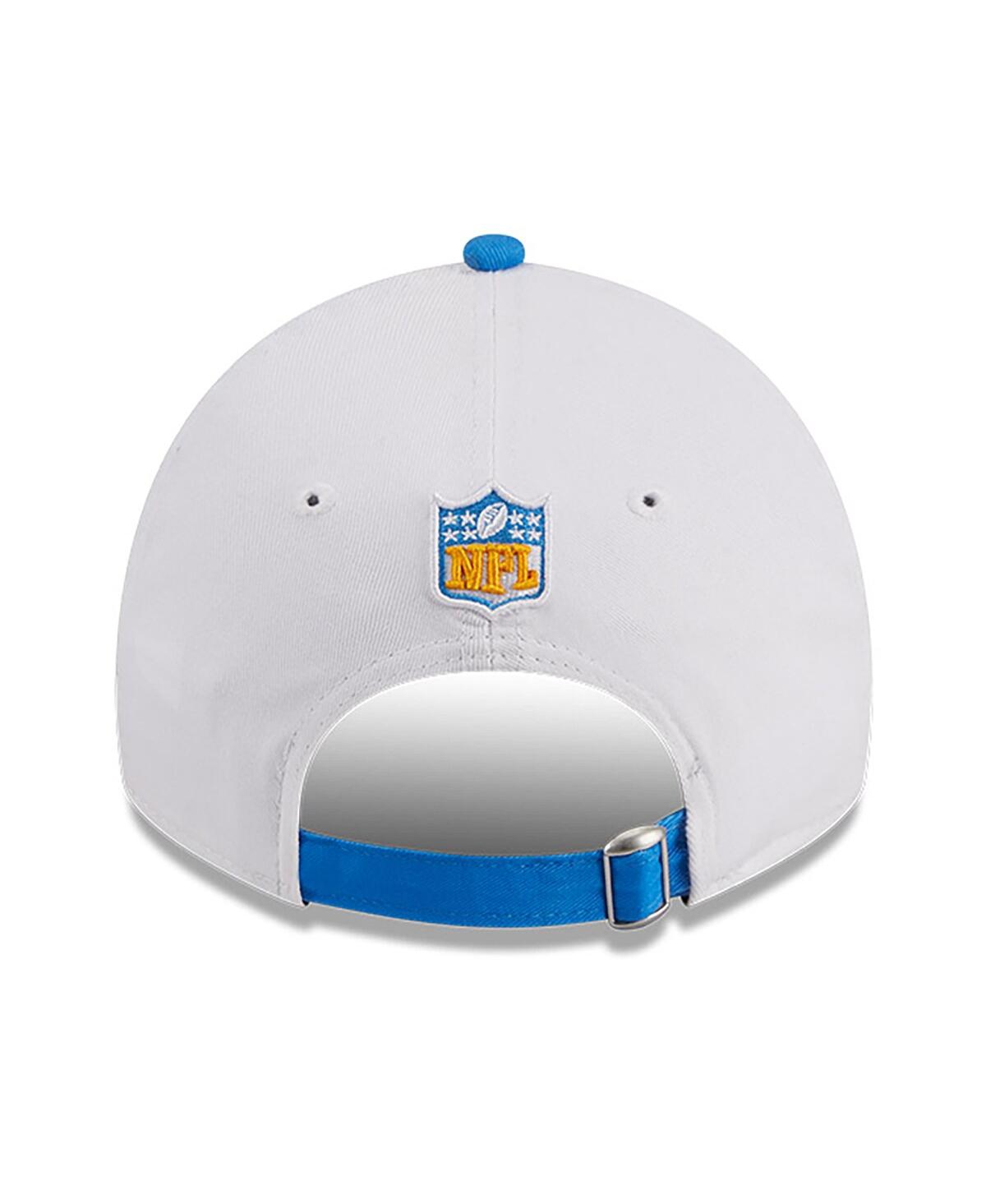 New Era Women's White/powder Blue Los Angeles Chargers 2023 Sideline 9twenty Adjustable Hat In White,powder Blue