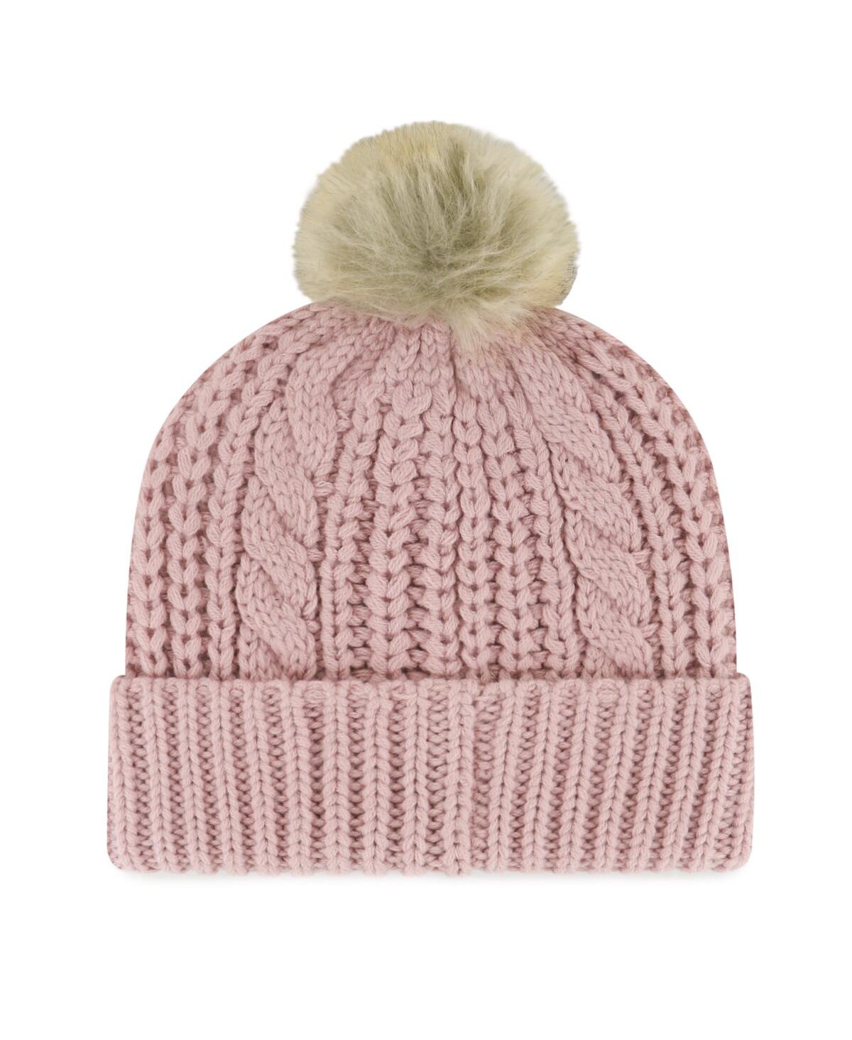 Shop 47 Brand Women's Dusty Rose Miami Dolphins Meeko Cuffed Knit Hat With Pom In Pink