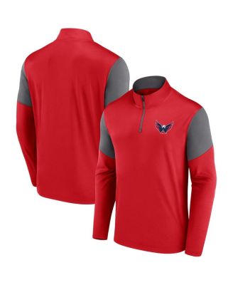 Fanatics - Men's Red Washington Capitals Logo Quarter-Zip Top