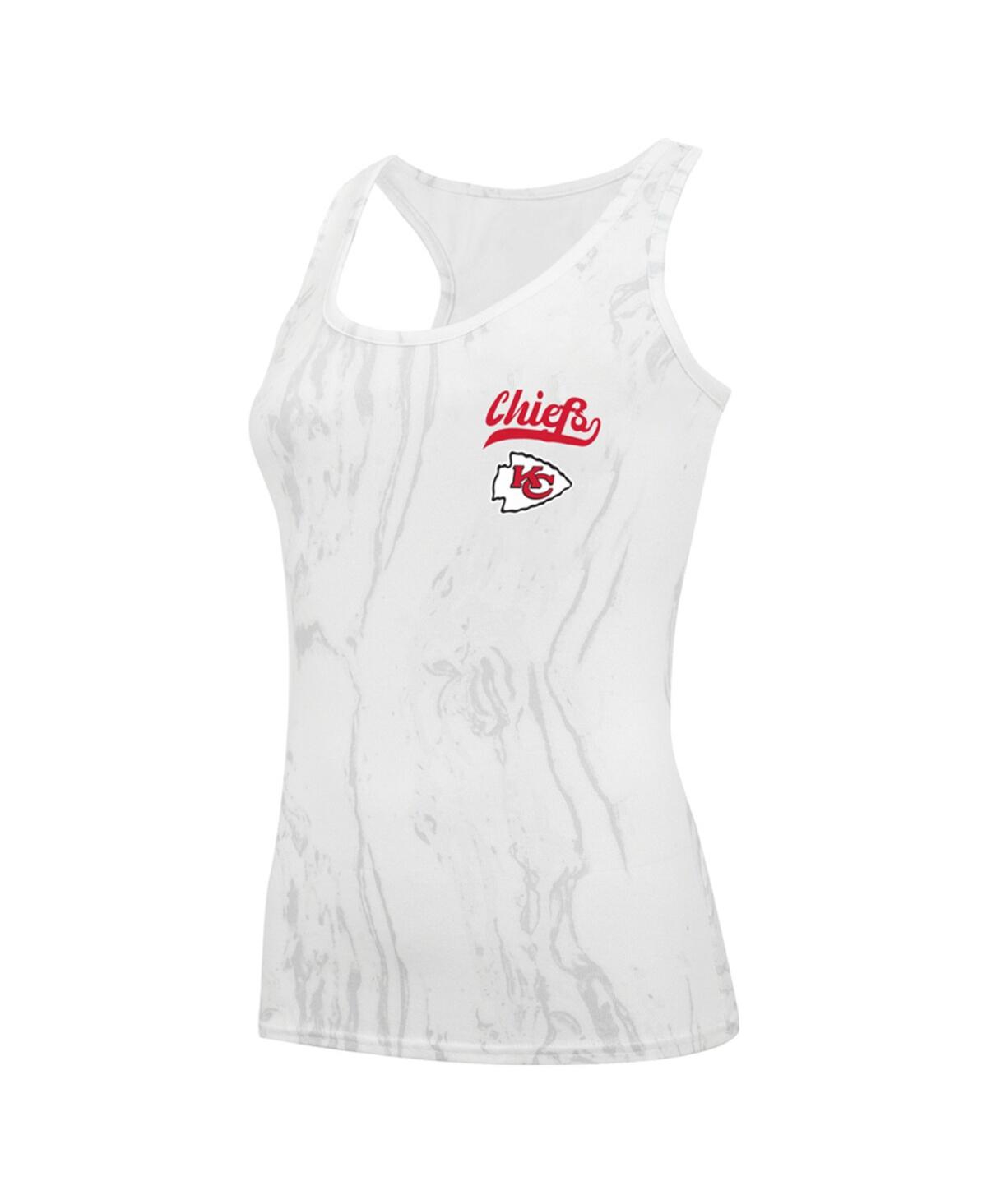 Concepts Sport Women's Kansas City Chiefs Quartz Hacci Knit Tank Top Shorts Sleep Set In White