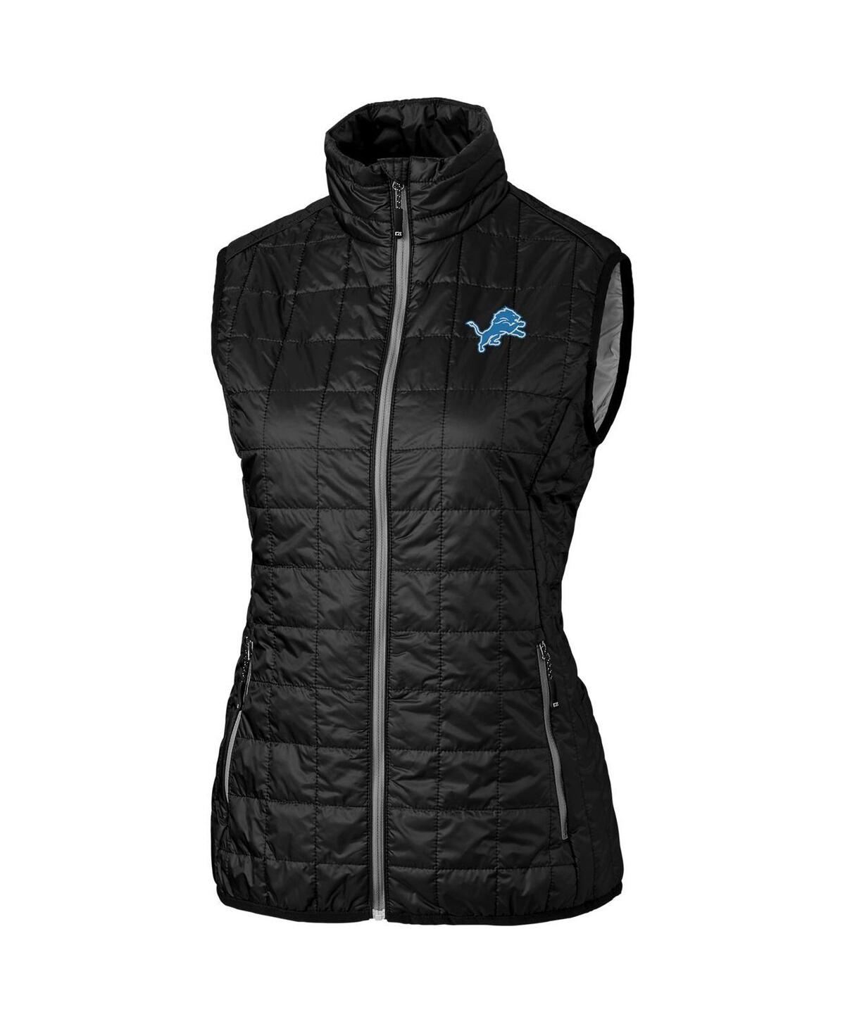 Women's Black Detroit Lions Rainier PrimaLoft Full-Zip Vest - Black