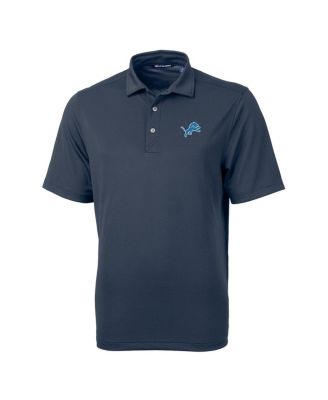 Cutter & Buck - Men's Navy Detroit Lions Virtue Eco Pique Polo