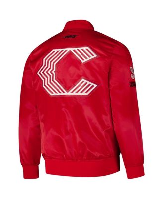 Men's Red Cincinnati Reds City Connect Satin Full-Snap Jacket