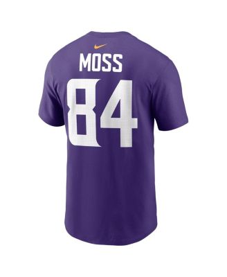 Men's Randy Moss Purple Minnesota Vikings Retired Player Name Number T-Shirt