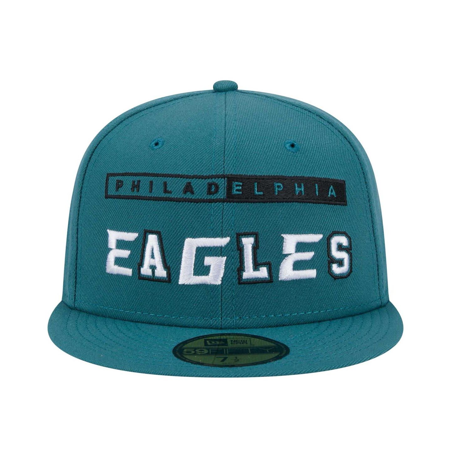 Мужская кепка New Era Midnight Green Philadelphia Eagles Ransom 59FIFTY Fitted Hat — фото 5