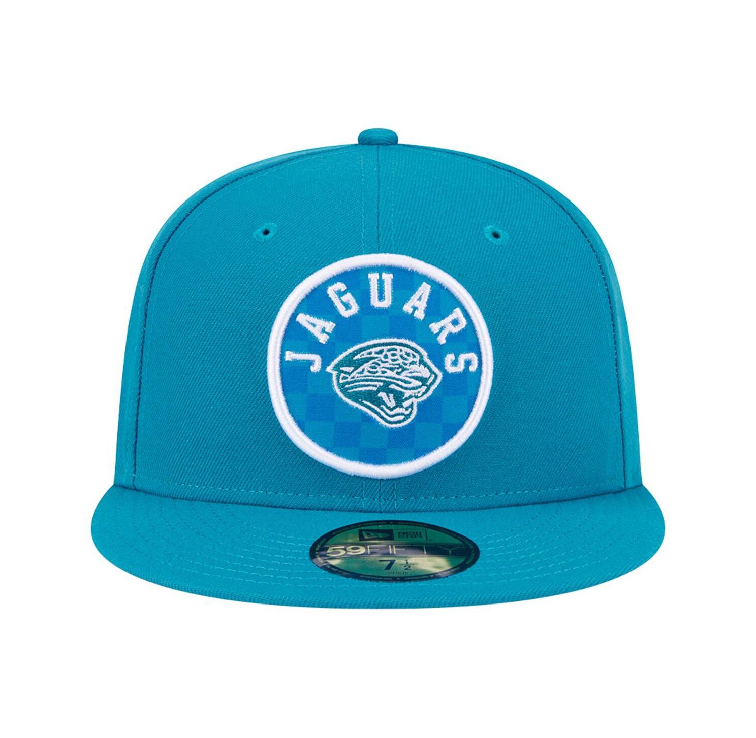 Men's Teal Jacksonville Jaguars Checkered 59FIFTY Fitted Hat