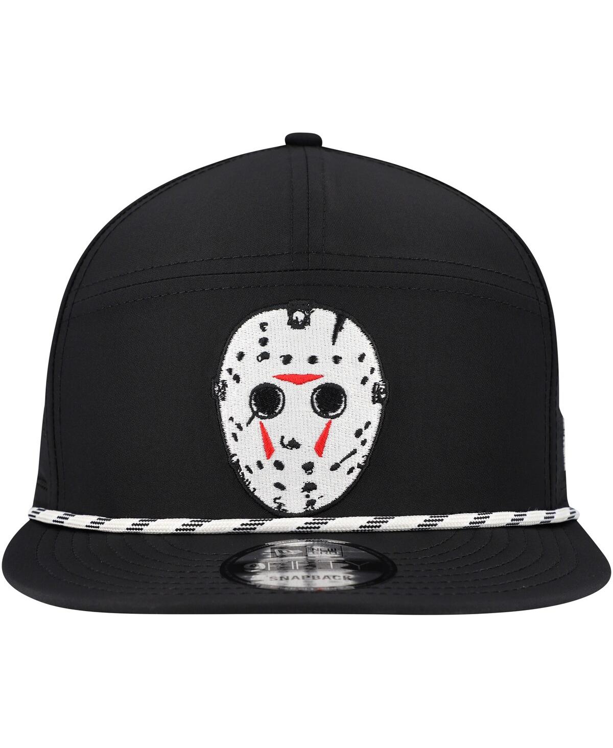 NEW ERA MEN'S BLACK FRIDAY THE 13TH ROPE TRUCKER 9FIFTY SNAPBACK HAT 