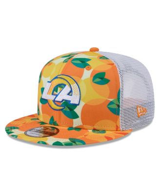 New Era - Men's  Orange Los Angeles Rams Citrus 9FIFTY Trucker Snapback Hat