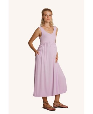 Maternity Ribbed Modal Henley Nursing Dress