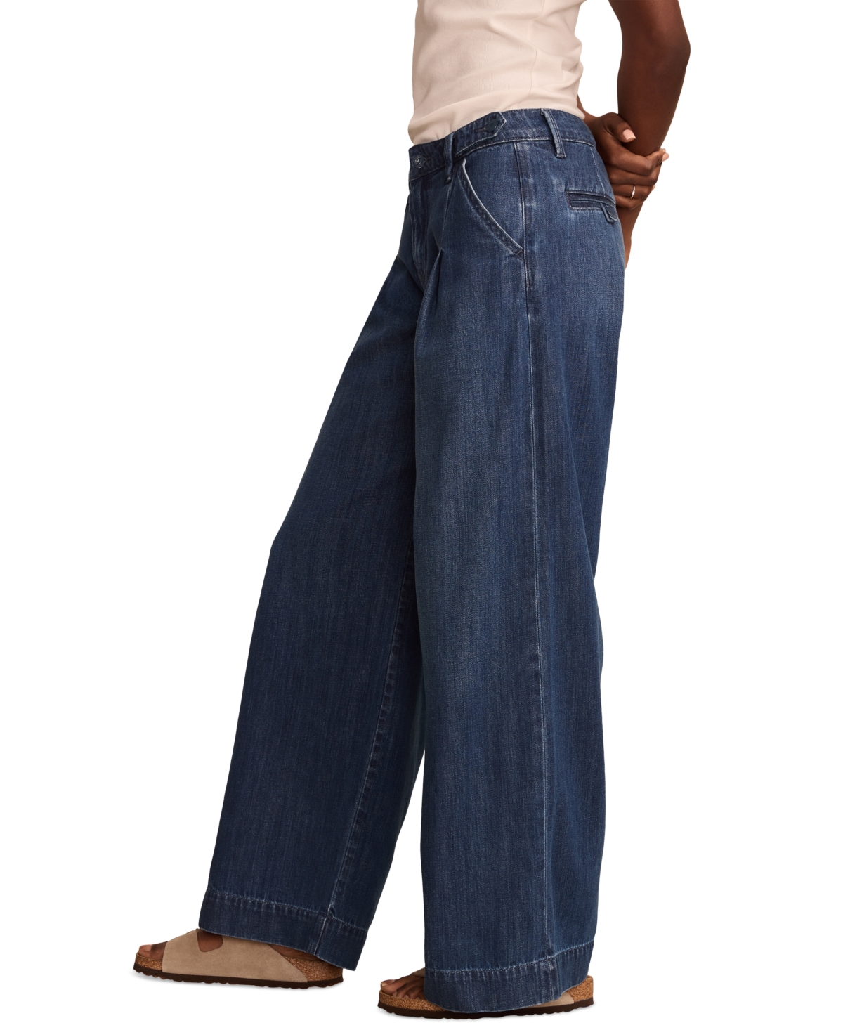 LUCKY BRAND WOMEN'S PALAZZO LUXE WIDE-LEG DENIM JEANS 