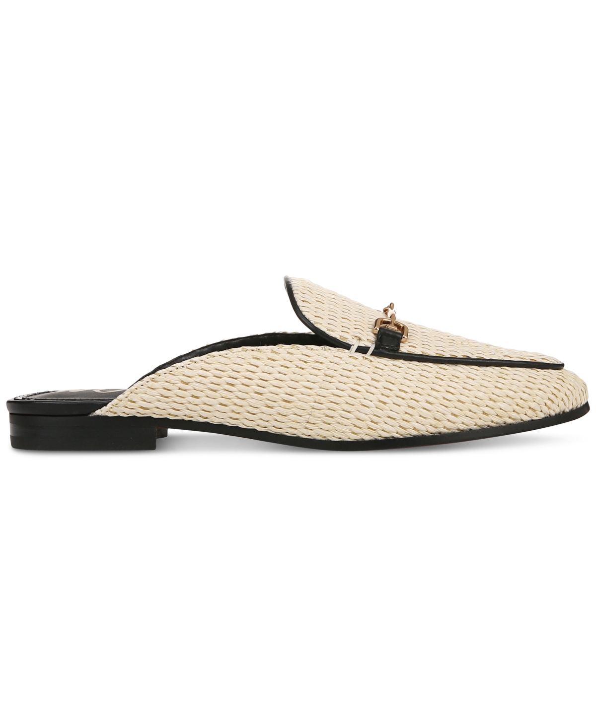 Shop Sam Edelman Women's Linnie Tailored Mules In Linen Faux Raffia