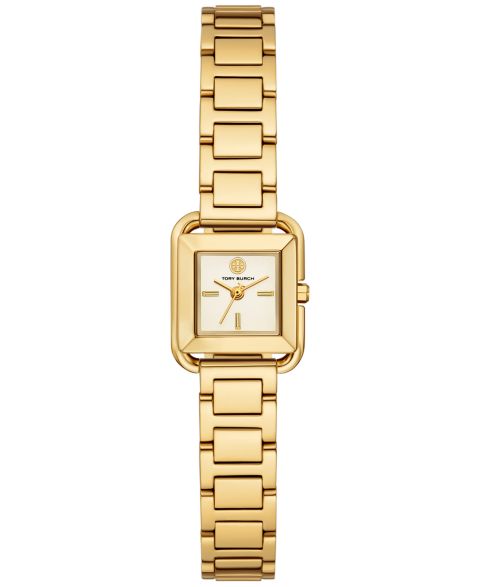 Женские часы Tory Burch The Kira Square Gold-Tone Stainless Steel Bracelet Watch 18mm