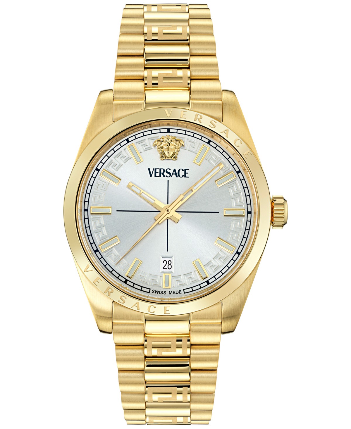 Versace Men's Swiss Millenyium Gold Ion Plated Bracelet Watch 40mm — фото 1