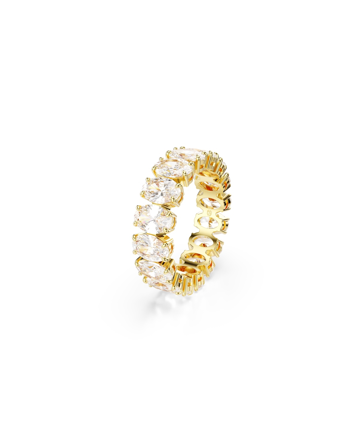 Swarovski Matrix Gold-tone Plated Oval Cut Ring In White