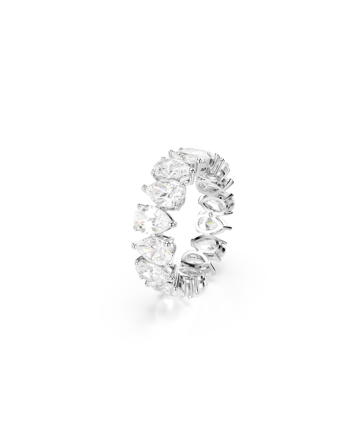 Swarovski Matrix Pear Cut Crystal Eternity Ring