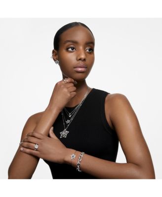 Stilla Rhodium Plated Square Cut Ring