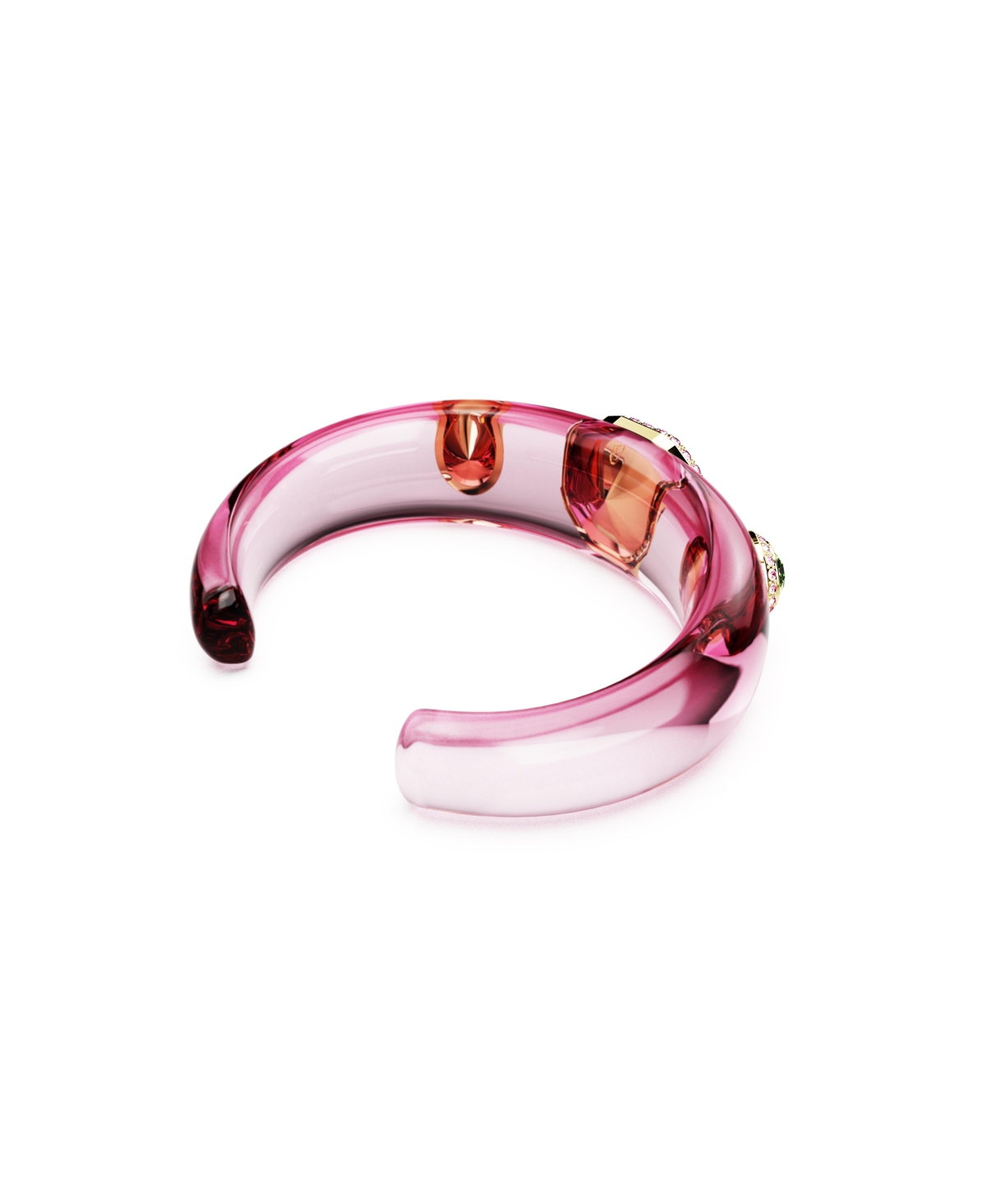Shop Swarovski Dulcis Mixed Cuts Multicolored Gold-tone Plated Cuff Bracelet