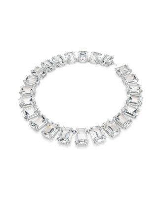 Millenia Rhodium Plated Tennis Necklace