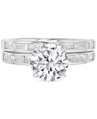 Macy's - Mixed Cubic Zirconia Bridal Set (5-1/10 ct. t.w.) in Sterling Silver