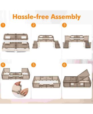 2 Pack 26.5 Gal Under Bed Storage Containers with Wheels Double Opening Lids