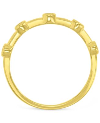 Cubic Zirconia Accent Ring (1/3 ct. t.w.) in 14k Gold over Sterling Silver