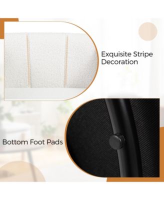 Modern Upholstered Sherpa Accent Chair with Curved Backrest and Armrests