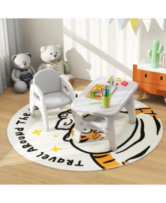 Kids Activity Table and Chair Set with Montessori Toys for Preschool and Kindergarten Learning Fun