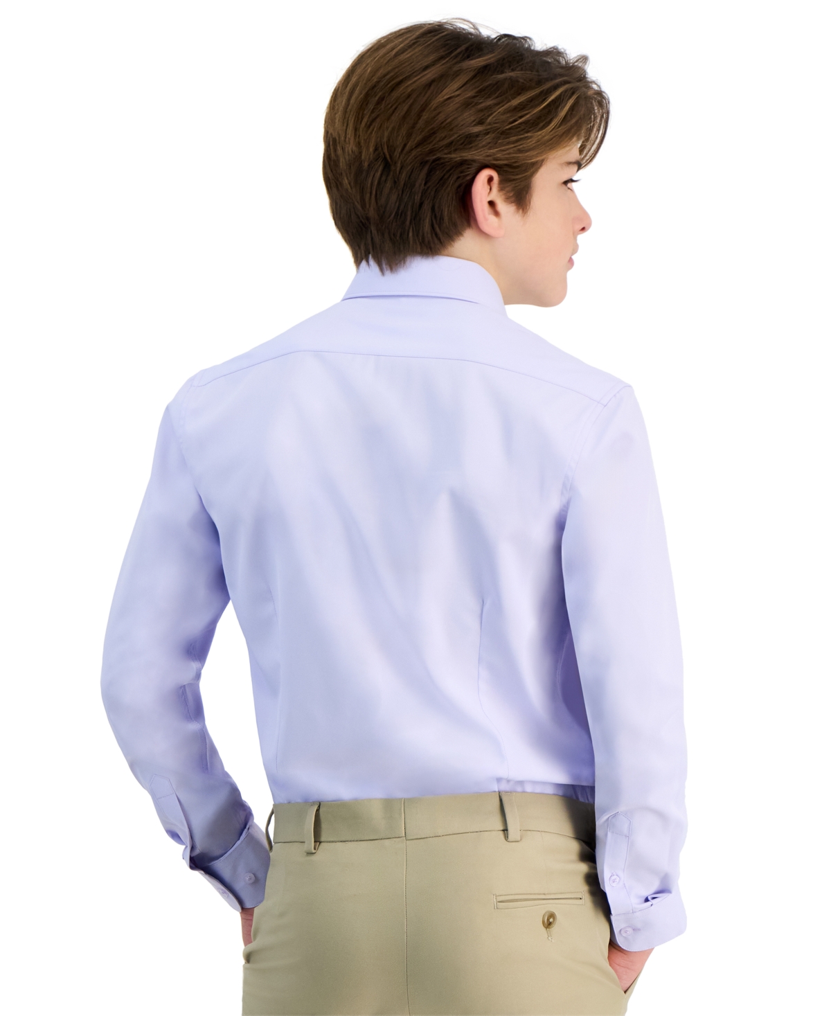 Michael Kors Big Boys Solid Button-up Shirt In Lavendar