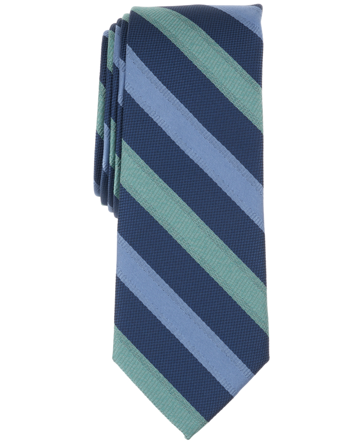 Men's Gravel Stripe Tie, Exclusively at Macy's - Aqua