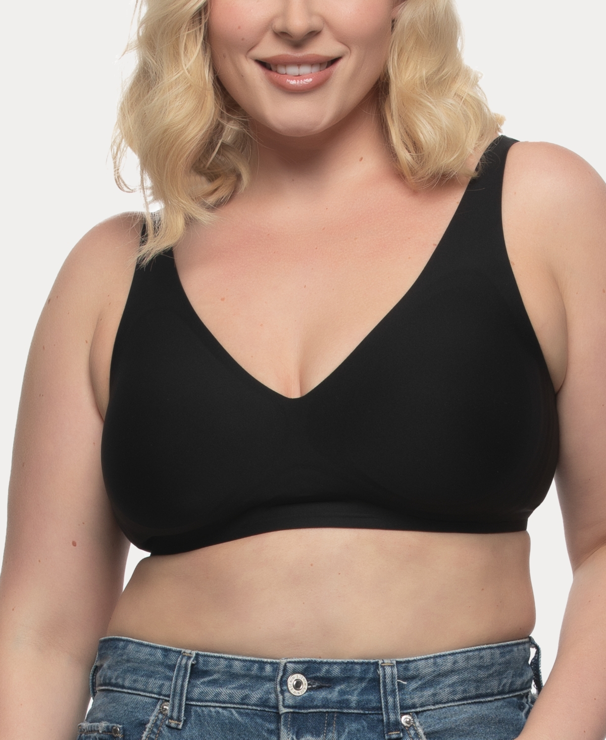 Felina Women's Hint Of Skin Wire Free T-shirt Bra In Black