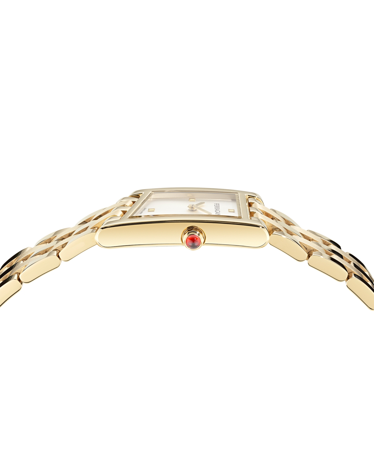 Ferragamo Women's Swiss Asymetrique Diamond Accent Gold Ion Plated Bracelet Watch 22x36mm In Gold