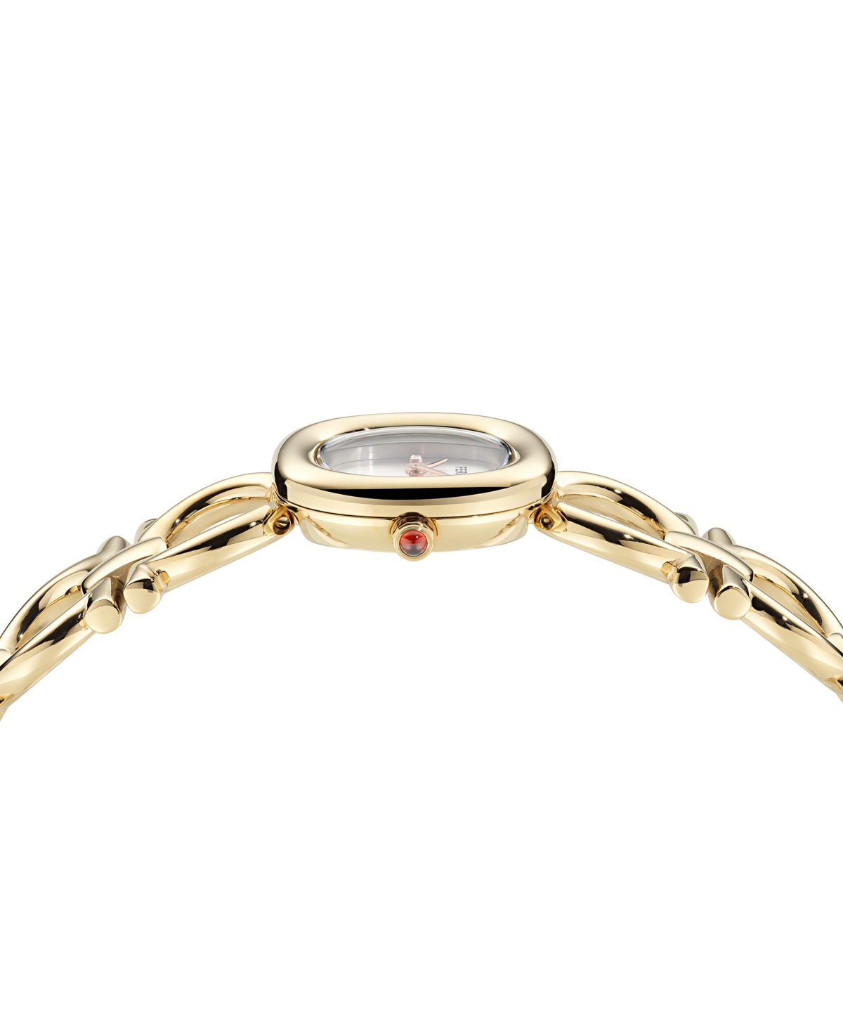 Ferragamo Women's Swiss Double Gancini Gold Ion Plated Link Bracelet Watch 25mm In Gold