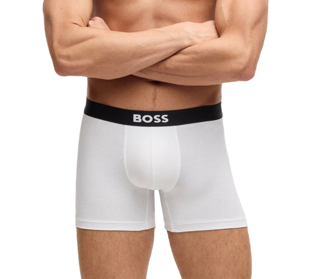 Shop Hugo Boss Men's 3-pack Logo Boxer Briefs In White