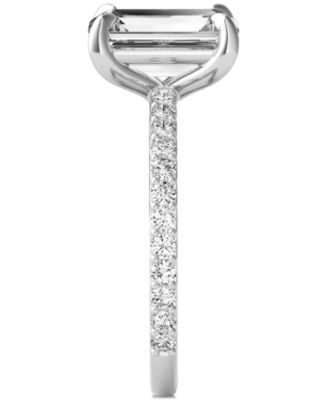 Moissanite Classic Basket Solitaire Engagement Ring (3 ct. t.w.) in 14k White Gold