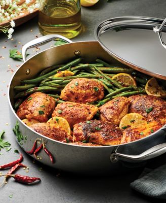 Signature Tri-Ply Clad Stainless Steel 6-Quart Braiser Pan with Lid