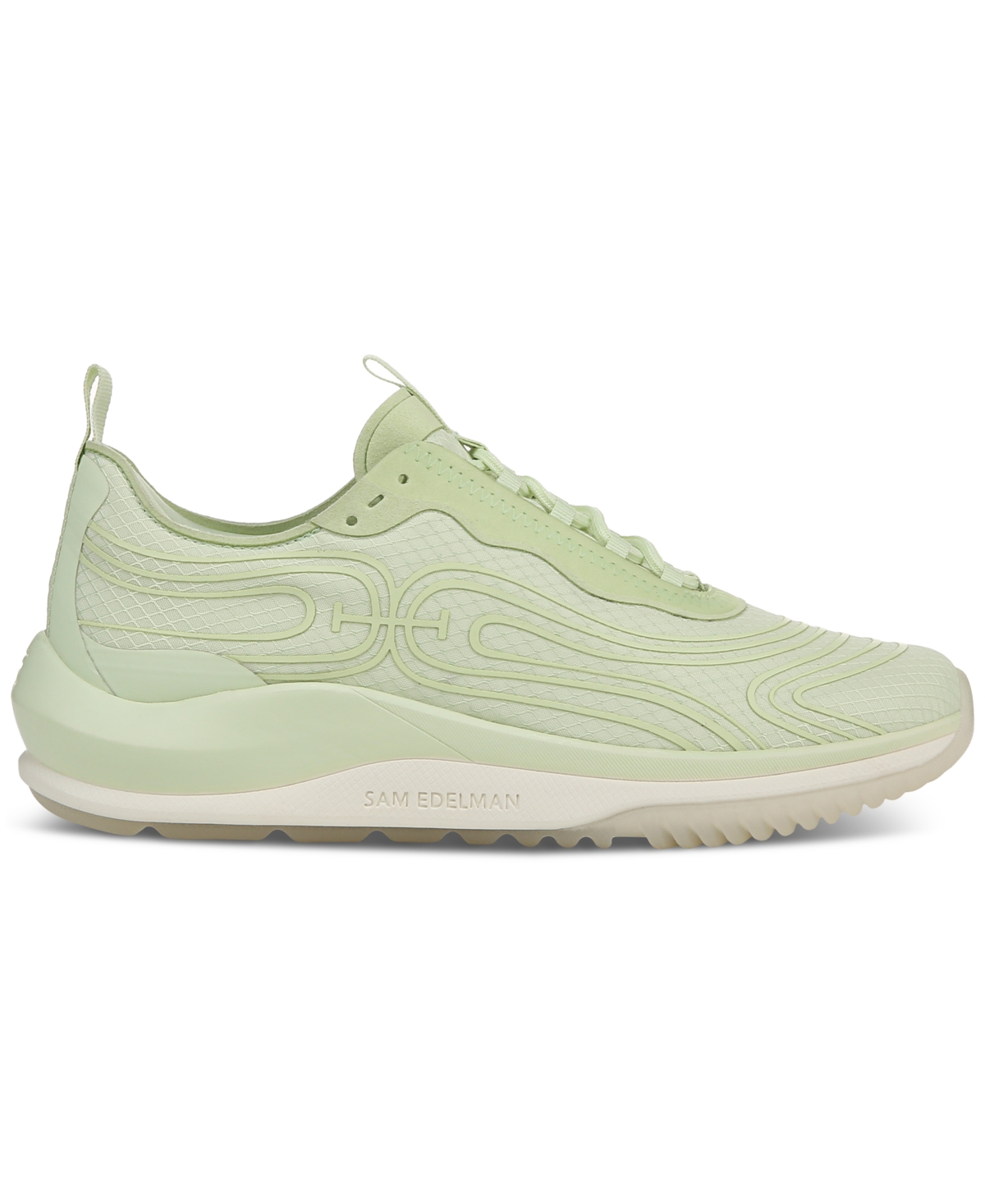 Shop Sam Edelman Women's Miles Mixed-media Lace-up Sneakers In Citrus Lime Mesh