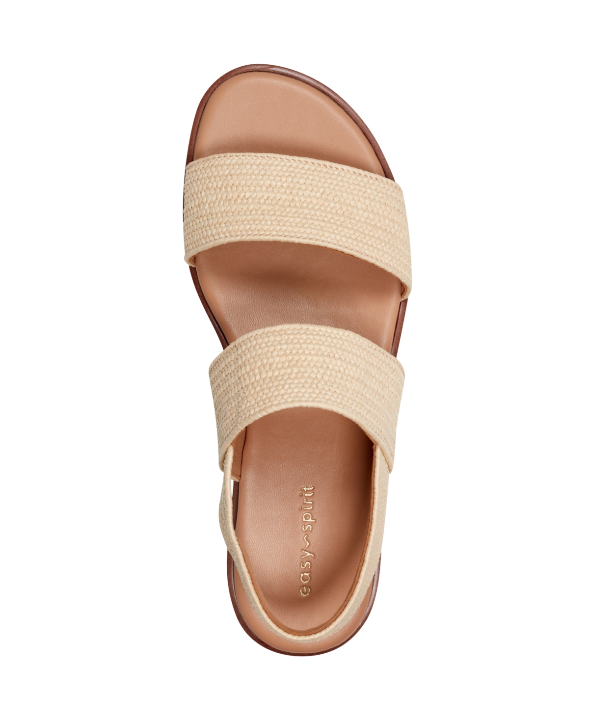 Shop Easy Spirit Women's Lana Double Band Flat Slingback Sandals In Light Natural